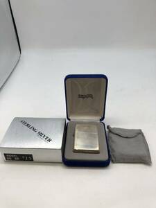 川　zippo ジッポー　純銀 純銀製 シルバー 2002 箱付き　現状品　スターリングシルバー　