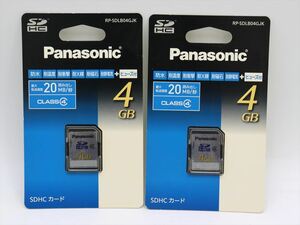 【未使用品】Panasonic SDHCメモリーカード RP-SDLB04GJK 4GB 2枚セット A3580