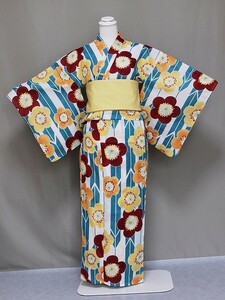 新作１５０サイズ浴衣　ＬＩＰ★ＦＩＲＳＴのゆかた　ハイジュニアの浴衣　変わり織のゆかた　送料無料　C0643-03-150