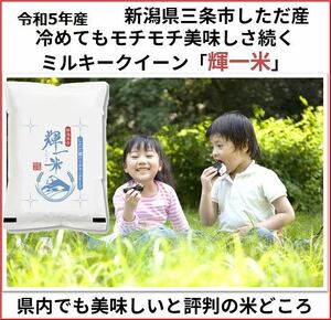 令和５年産新米　新潟県産ミルキークイーン2kg 新潟県三条市旧しただ村産　冷めても美味しいミルキークイーン、おにぎりやお弁当にいかが？