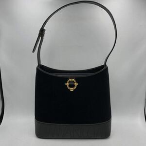 【NINA RICCI】 maroquinerie ニナリッチ　ハンドバッグ　レディース　美品　ワンショルダーバッグ ブラック　黒　ゴールド