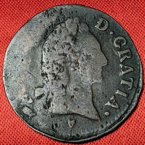 フランス　ルイ15世・1/2ソル青銅貨　1771年　　　玉ちゃんNo.2058