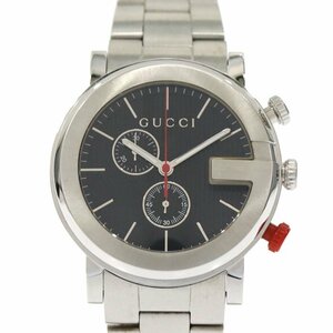 ◆ グッチ / GUCCI ◆ YA101361 / Gクロノ / 101M ◆ クロノグラフ / ステンレス / 黒文字盤 / メンズ / 腕時計 / 稼働品 / 中古 ◆