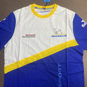 MICHELIN　ミシュラン　Tシャツ　ブルー × ホワイト　Lサイズ相当　綿100％　新品・未使用