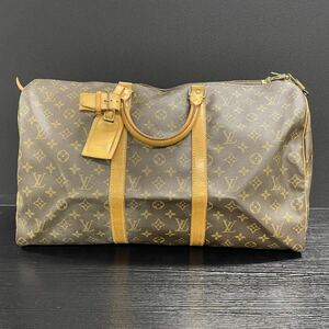 【3A21】1円スタート LOUIS VUITTON / MB0990 ルイヴィトン モノグラム キーポル 50 ボストンバッグ 旅行鞄 カデナ付き