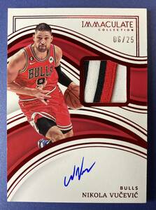 【25枚限定】2022-23 Panini Immaculate Nikola Vucevic Auto ニコラ・ブーチェビッチ 直筆サイン シカゴブルズ