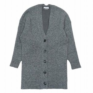 イザベル マラン エトワール ISABEL MARANT ETOILE ニット カーディガン 長袖 ロング丈 Vネック カットソー 34 グレー/9 レディース