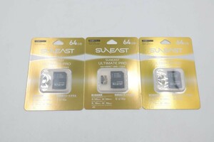 ★☆全額返金保証！最速発送！【SUNEAST MicroSDXCカード 64GB UHS-I ULTIMATE PRO Class10 V30 3枚セット】★☆（202311-24104-kaitori）