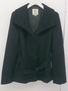 ◇ ◎ KUMIKYOKU 組曲 ウエストリボン付き 長袖 ジャケット サイズ2 ブラック レディース
