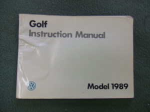 VW フォルクスワーゲン ゴルフ2 1989年 GOLFⅡ 取扱説明書 ヤナセ オーナーズマニュアル　オーナーズハンドブック