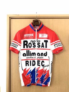 海外輸入【Cycles ROSSAT rives】teamサイクルジャージ半袖サイクルシャツPEUGEOTイタリア製