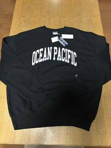 OCEAN PACIFIC オーシャンパシフィック カレッジロゴ スウェット ブラック L