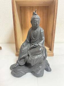 仏像 高村光雲 銅像 岩上観音 置物 金属工芸 時代物 仏教美術 青銅製