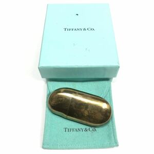 【ティファニー】本物 TIFFANY&Co. ライター ビーン 火花確認 着火未確認 エルサペレッティ オイルライター 1982 真鍮製 箱付き 送料520円