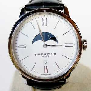 動作品 BAUME&MERCIER ボーム&メルシエ CLASSIMA クラシマ ムーンフェイズ クォーツ SWISS クォーツ アナログ メンズ 腕時計 稼働品 q508