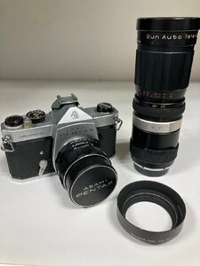 ★【ジャンク品】ASAHI PENTAX　アサヒ ペンタックス / SPOTMATIC SP+Super-Takumar 1:1.8/55＋Sun Auto Tele-Zoom 80-210㎜ レンズセット