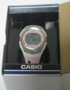 中古 カシオ CASIO　腕時計　スポーツウオッチ　PHYS　STR-300J-4JF　ライトピンク　☆ラップ／スプリットを最大60本メモリー　☆5気圧防水