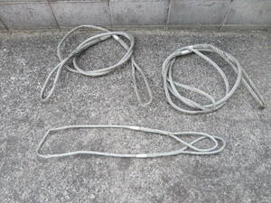  (Tw-140) 吊りワイヤー　径：18ｍｍ・3.8ｍｘ2本／12ｍｍ・2ｍx1本　3本セット 