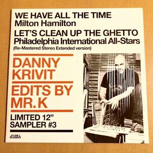 美品 DANNY KRIVIT EDITS BY MR.K LIMITED SAMPLER #3 FRANCOIS K JOE CLAUSSELL LARRY LEVAN MILTON HAMILTON PHILADELPHIA INTERNATIONAL