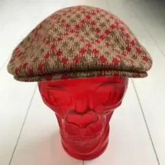 ブランド古着！ KANGOL カンゴール ダイヤ柄 ハンチング ブラウンベージュ