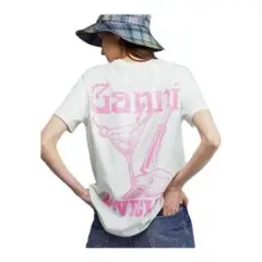 【新品】GANNI ガニー　Jersey  Loveclub カクテルTシャツ