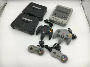 ♪▲【Nintendo】NINTENDO 64 スーパーファミコン 本体/コントローラー 7点セット NUS-001(JPN) 他 まとめ売り 0510 2