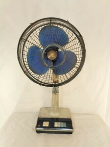 当時物 レトロ扇風機 ナショナル F-30QK ジャンク品 現状品 30cm 3枚羽 ELECTRIC FAN アンティーク 昭和レトロ 扇風機 National レトロ家電