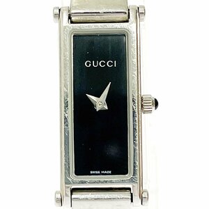 【1円スタート】GUCCI グッチ 1500L SS ブラック文字盤 クオーツ レディース腕時計 ジャンク 266556