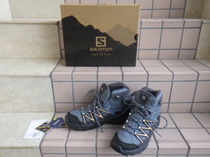 サロモン SALOMON　レディース 24.0ｃｍ トレッキングシューズ DAINTREE MID GORE-TEX ゴアテックス L41678500 登山靴【１回使用　中古品】