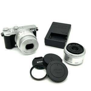 TY1134■【電源OK】Nikon ニコン 1 J5 カメラ レンズ 2個 セット デジタルカメラ CAMERA 10-30mm / 18.5mm 充電器あり