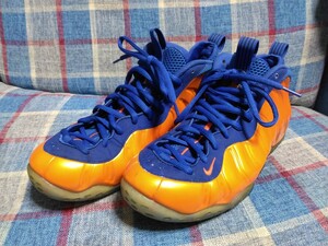 NIKE AIR FOAMPOSITE ONE NEW YORK KNICKS CRIMSON/GAME ROYAL/BLK 314996-801 フォームポジット US10 28cm 国内正規品 ニックス青オレンジ