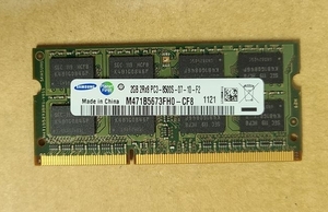 【2GB】Samsung DDR3メモリー 2Rx8 PC3-8500S-07-10-F2 ノートパソコン用メモリ M471B5673FH0-CF8