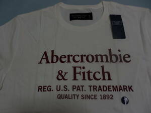 新品 タグ付き アバクロ Abercrombie&Fitsh ロゴ Tシャツ SOFT A&F TEE 正規品 サイズUS-S