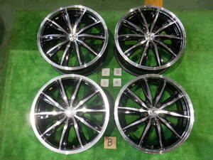 ★ WEDS LEONIS アルミホイール 4本セット 18x7J ブラック 5H PCD114.3 OFF+53 ハブ径73mm センターキャップ付 ★ 2梱包発送予定 ★