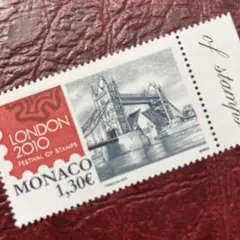 52506セール現品限り　外国切手未使用　モナコ発行切手展1種揃凹版橋