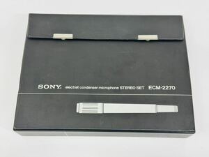 【レトロ】SONY ソニー ECM-2270 コンデンサーマイク ステレオセット 収納ケース 未チェック 現状品 管理番号03041