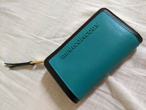 マークジェイコブス　MARC JACOBS　二つ折り　財布　グリーン&ブラック　ツートン