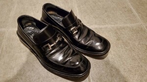 GUCCI グッチ 26.5cm 41 1/2 E メンズ レザーシューズ ビットローファー 黒 ブラック 革靴 皮靴 ビジネスシューズ