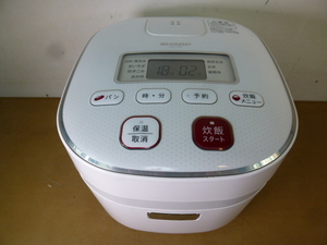 動作品 シャープ 3合炊き　炊飯器 KS-C5H-W 中古　現状 15年製　ジャー炊飯器