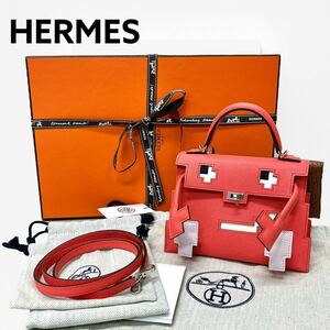 新品未使用 箱保存袋付き HERMES エルメス 刻印B ケリー ドールピクト エプソン×アリゲーターマット 2way ハンドバッグ