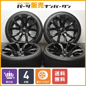 【ブラックペイント】WALD JARRET J11-C 24in 10.5J -5 PCD150 ZENNA 295/35R24 レクサス LX570 ランドクルーザー200 オーバーフェンダー