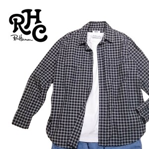 ★ Ron Heaman RHC ★ 高品質なベーシック 流行に左右されない 格上チェックシャツ 薄手 日本製 初夏◎!! RHC ロンハーマン 【 M 】