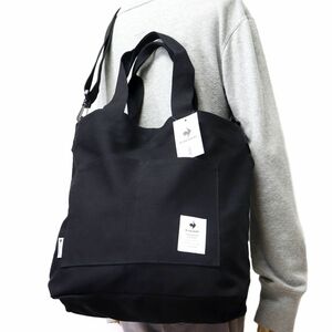 ★ルコック le coq sportif 新品 軽量 収納力 2WAY ななめ掛け ショルダー トートバッグ バッグ 鞄 かばん BAG 黒[36318-001]一 六★QWER