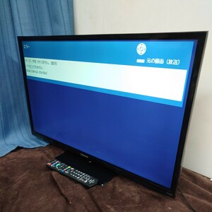 88 Panasonic　パナソニック　液晶カラーテレビ　品番：TH-32F300HT　32V型　初期化済　リモコン付属　中古品　2018年製　液晶テレビ