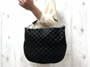 極美品 GUCCI グッチ GG柄 トートバッグ ハンドバッグ バッグ スエード×レザー 黒×茶 A4収納可 70879