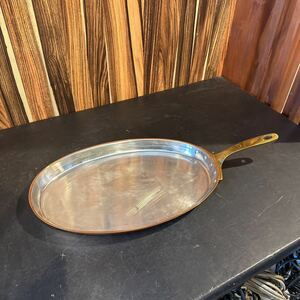 銅製 小判型フライパン 36cm Copper Ware 調理器具　厨房
