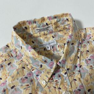 美品 Engineered Garments 19th century shirt S ビーチ サーフ 柄 エンジニアード ガーメンツ beach print ボタンダウン ニュー new