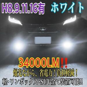 登場34000LMフォグランLED外車対応ホワイトH11u