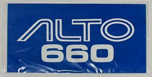 アルト 660 スズキ純正 デカール ステッカー 非売品 SUZUKI ALTO 660 新車展示プレート用デカール