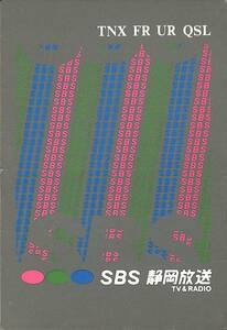 ②即決★送料込★BCL★レア★入手困難★希少未使用ベリカード★JOVR★SBS・静岡放送★1970年代（★昭和50年代）